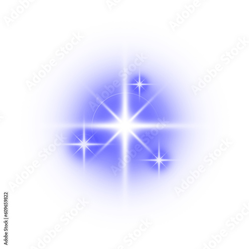 blue light sparkle star