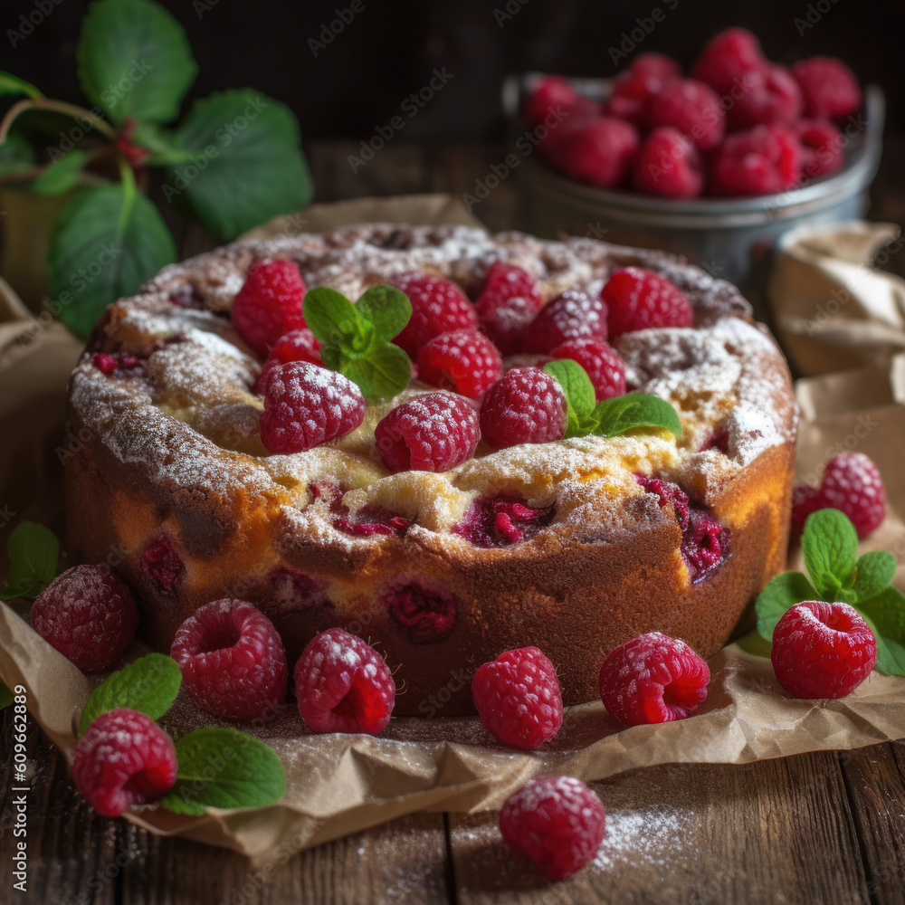 Raspberry cake. Created using generative Al tools Raspberry cake. Created using generative Al tools