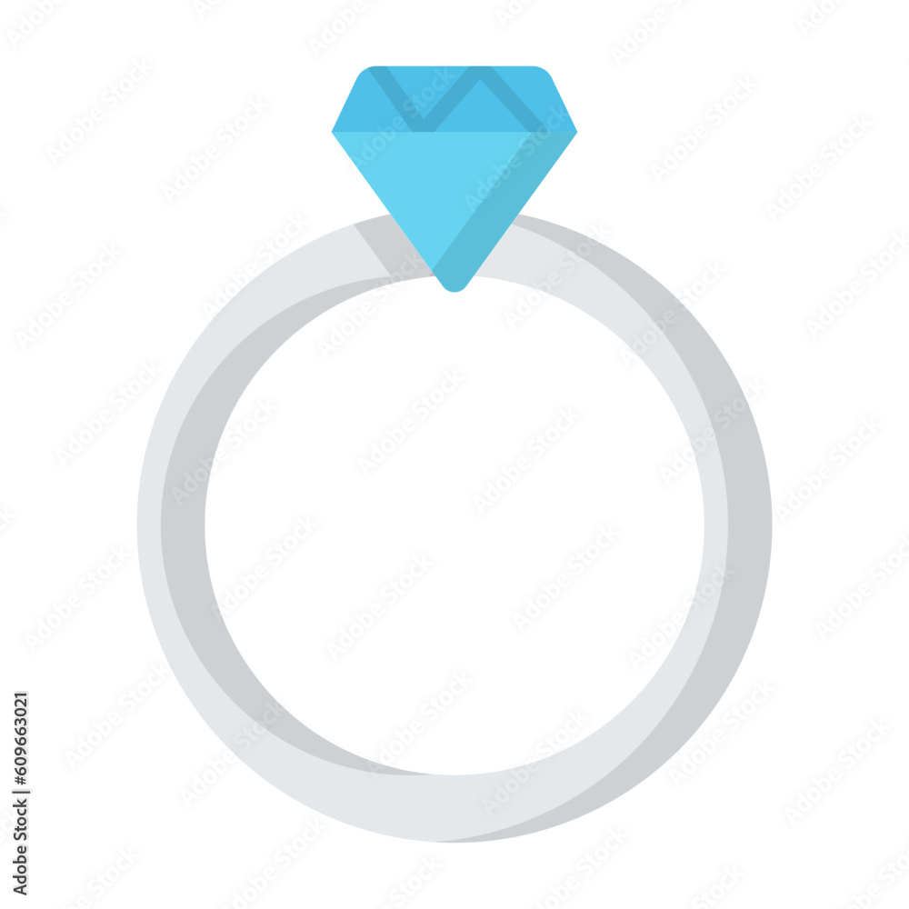 Diamond Ring Flat Icon Diamond Ring Flat Icon