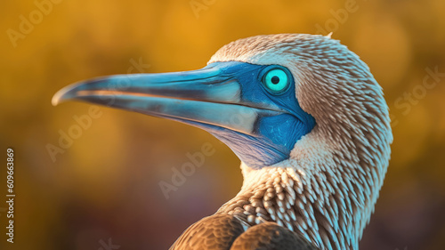 Blue footed booby created with Generative AI technology