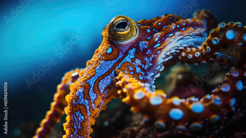octopus in detailed view created with Generative AI technology