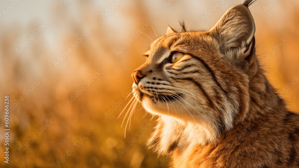 Obraz premium bobcat in detailed view created with Generative AI technology
