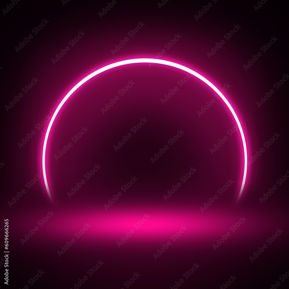 pink semicircle line light neon background studio pink semicircle line light neon background studio