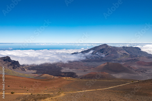 view from the top of the volcano Haleakala