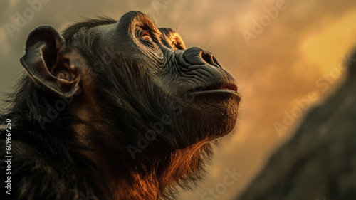 bonobo created with Generative AI technology photo
