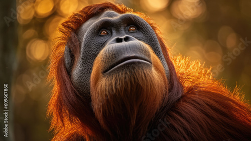 detailed view of an ape created with Generative AI technology