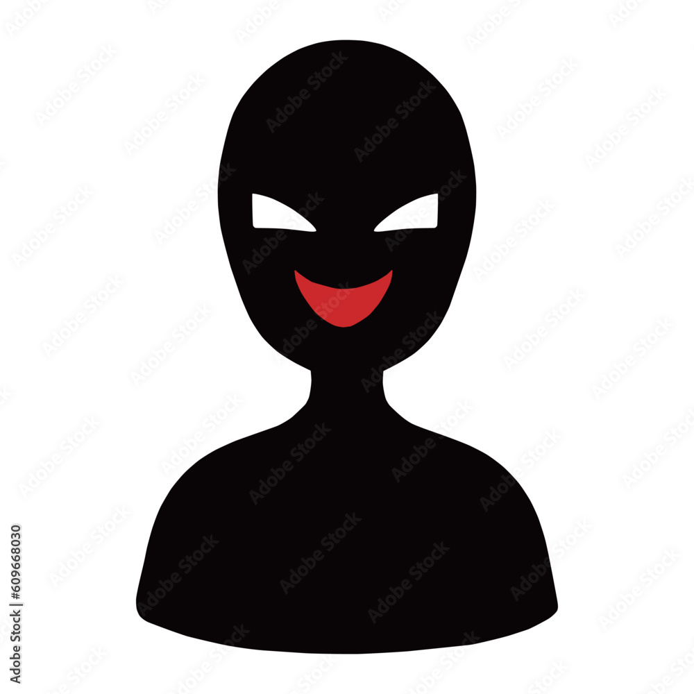 悪人イメージのシルエットの人物アイコンイラスト素材 Stock Vector | Adobe Stock