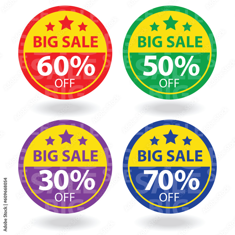 Set of sale banners. Set of sale banners.