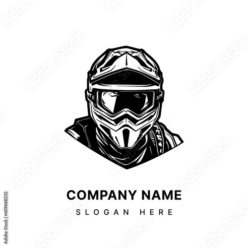 Embrace the excitement of motocross with this logo design illustration Generative AI