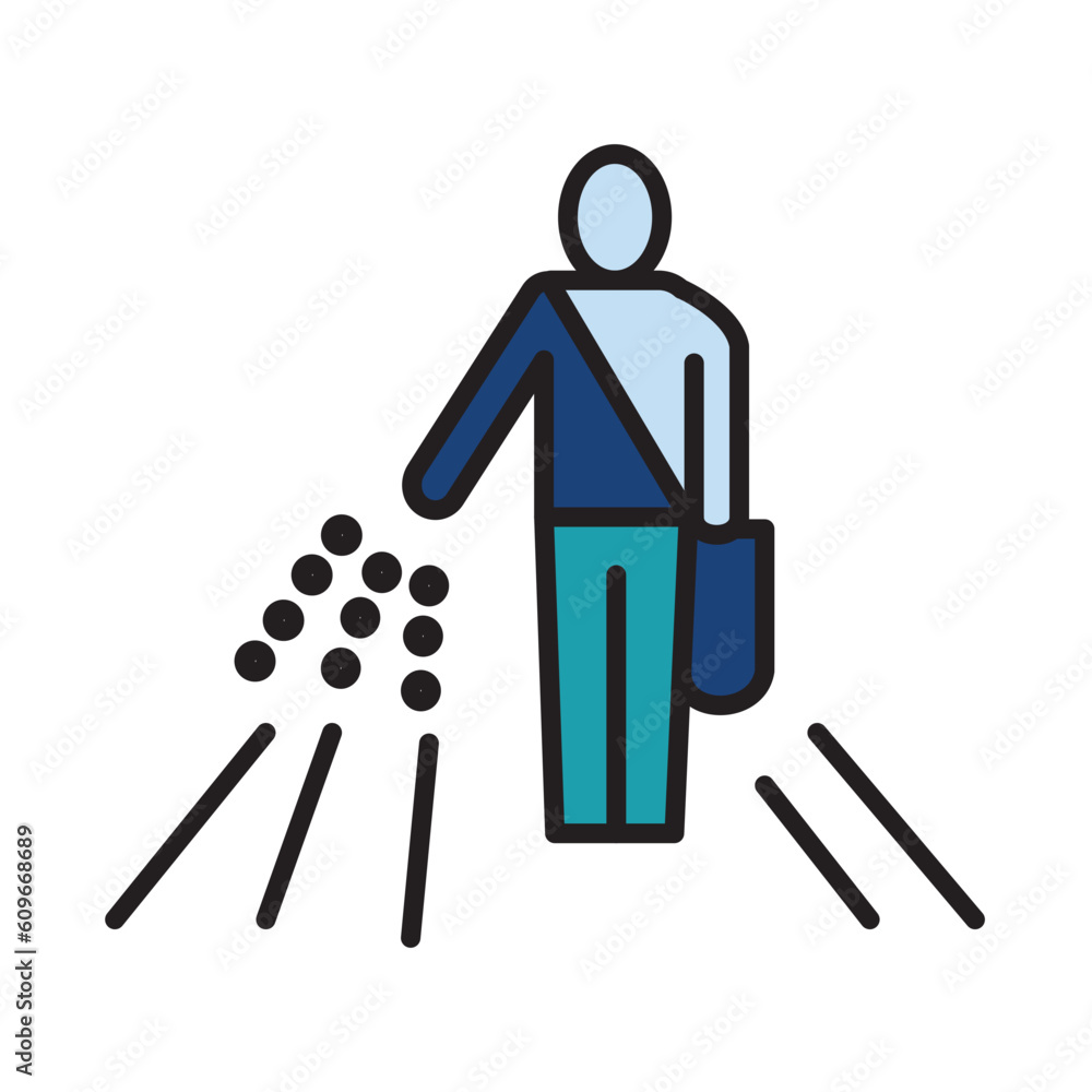 Filled Line SPREADING SEEDS design vector icon design vector line icon svg Filled Line SPREADING SEEDS design vector icon design vector line icon svg
