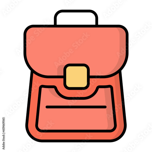 Bagpack Line Color Icon