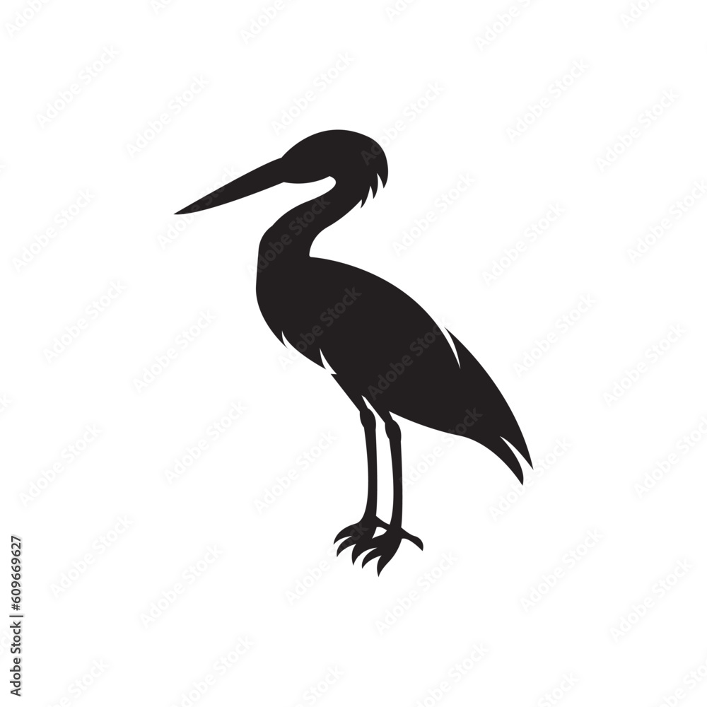 Obraz premium Stork logo icon,vector illustration template design.