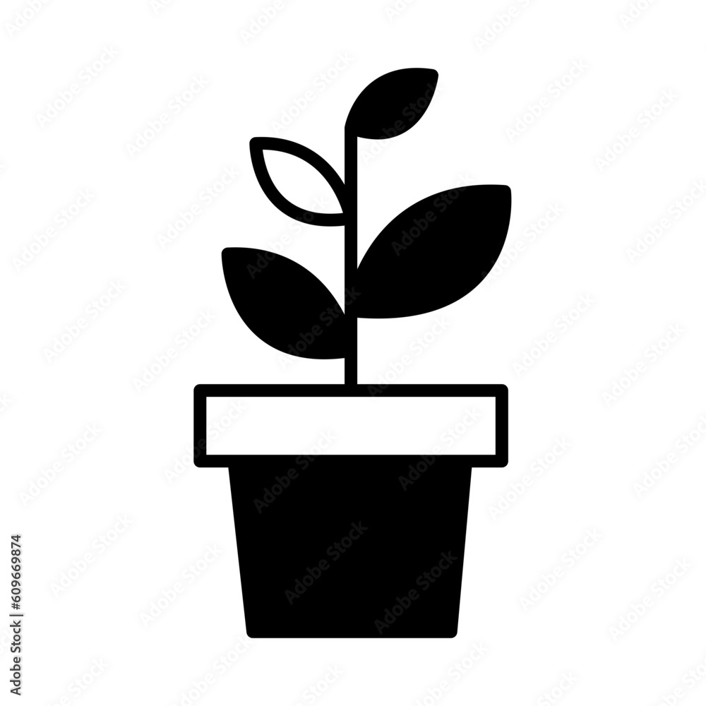 Solid Line PLANT IN POTS design vector icon design vector line icon svg Solid Line PLANT IN POTS design vector icon design vector line icon svg