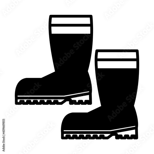 Solid Line GARDENING BOOTS design vector icon design vector line icon svg