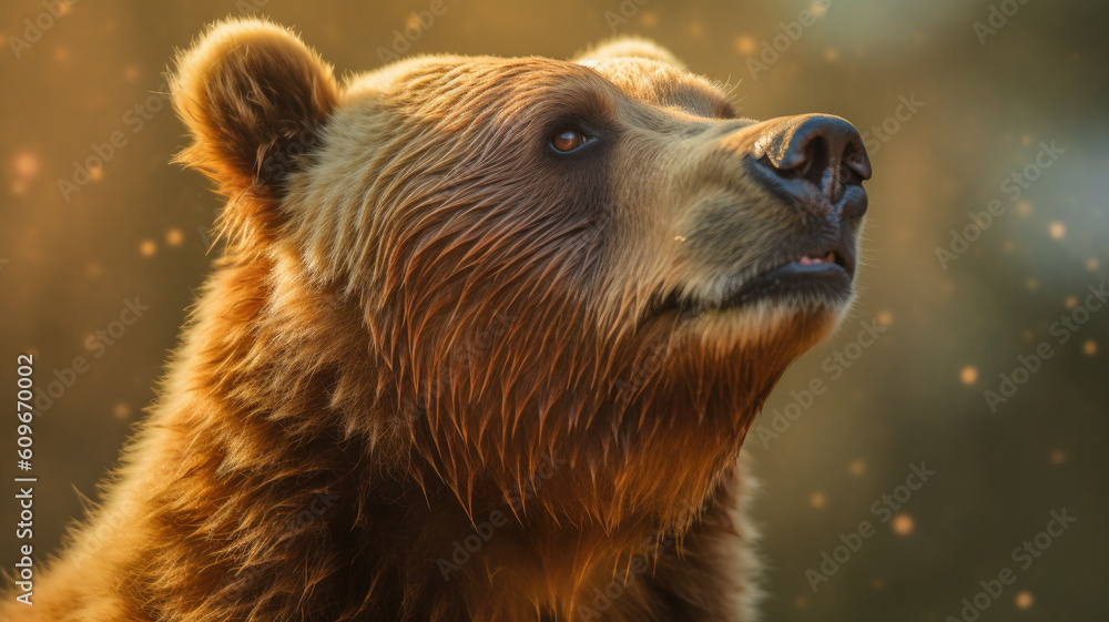Obraz premium brown bear portrait created with Generative AI technology