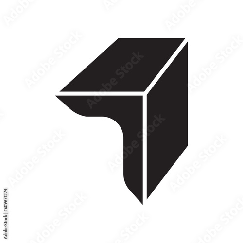 steel metallurgical beam profile symbol vector icon illustration