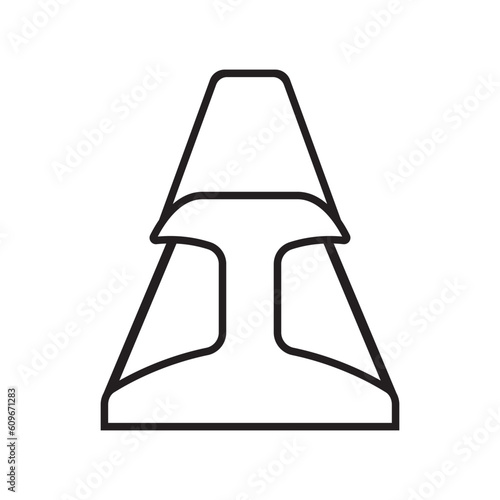 steel metallurgical beam profile symbol vector icon illustration