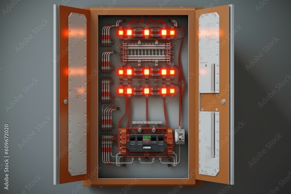 3d render electrical panel Generative AI 3d render electrical panel Generative AI