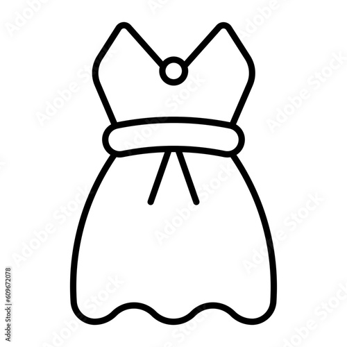 Prom Dress Outline Icon