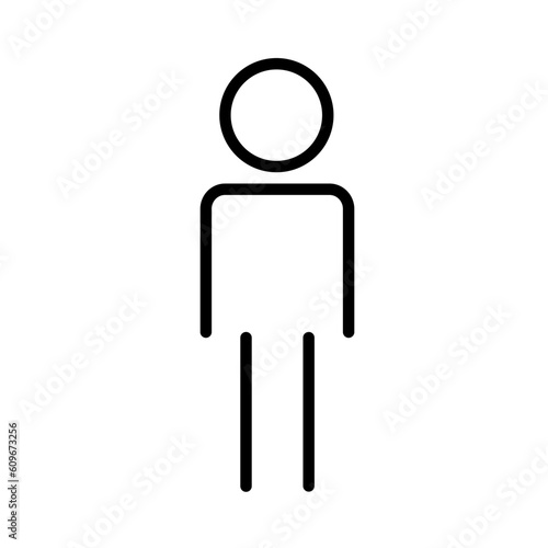 Wayfinding man icon wc. Vector isolated icon. Editable stroke