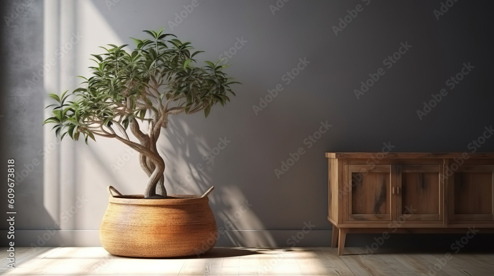 blank polished cement wall for interior design decoration, furniture product background. Generative Ai blank polished cement wall for interior design decoration, furniture product background. Generative Ai