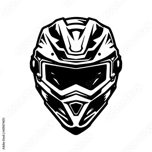 Embrace the excitement of motocross with this logo design illustration, showcasing rugged bikes, daring jumps, and a sense of daring adventure for thrill seekers Generative AI