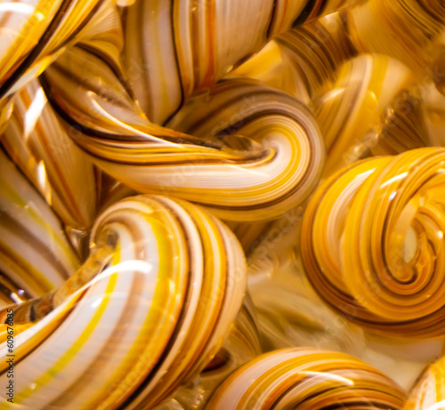 gold and red ribbon on white