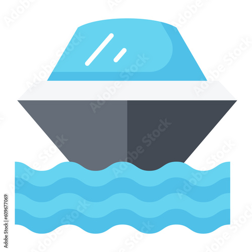 Cruise Liner Flat Icon