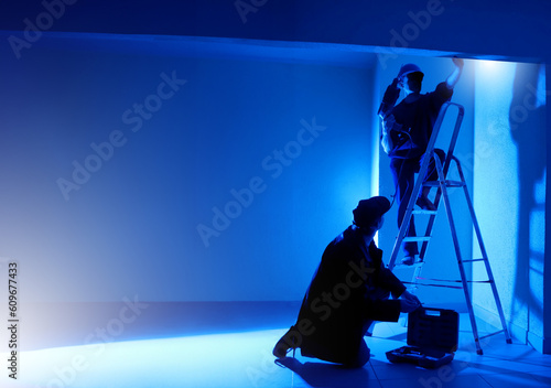 Canvas Print Builders in dark room