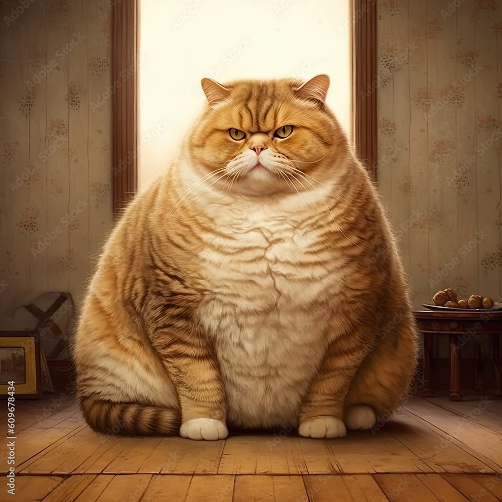 A very fat cat. Generative AI