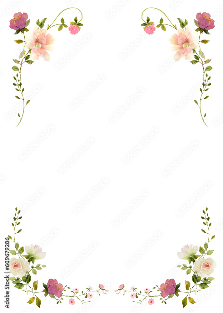 Small  flowers decorative frame