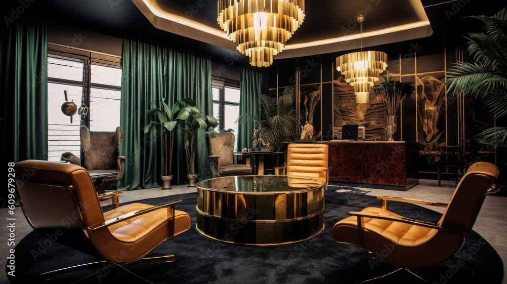 Inspiring office interior design Art Deco style Corporate Office ...