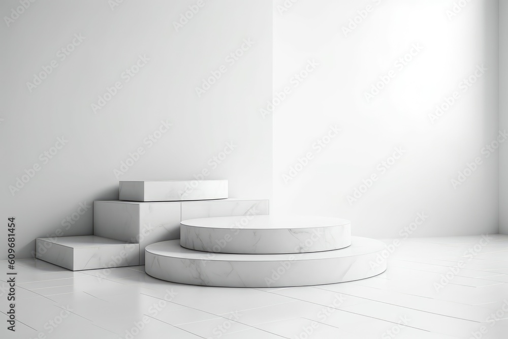 3d render podium for product display Generated AI 3d render podium for product display Generated AI