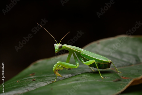a praying mantis on a leaf © imur