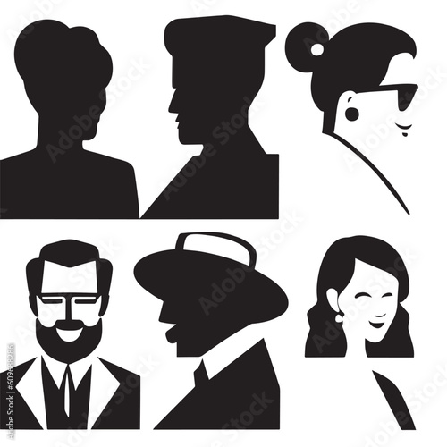 set of people design black