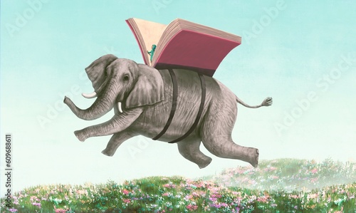 Photography Book, elephant and boy