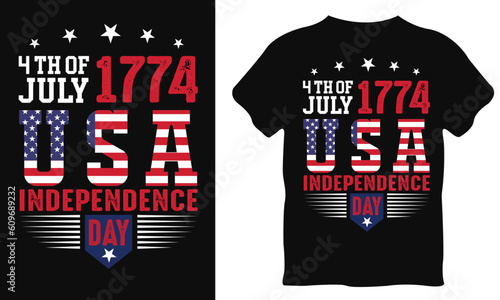 4th of July happy USA independence day T shirt design American Flag. 4th of july 1776. Patriotic Slogan Print On T-Shirts, Tops, Tanks, Hats, Mugs, Pillows, Bags, Banners, Posters, Cards. vector desig