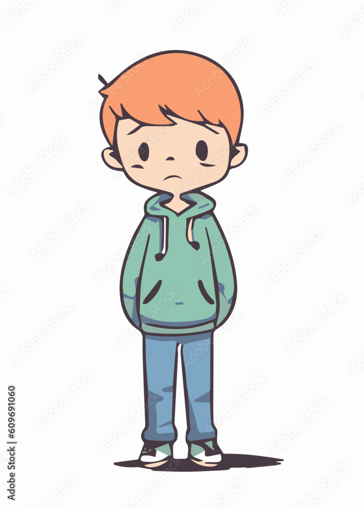 Little boy with a worried face standing and looking at camera isolate on white background. Concept of maladjusted children, social problems, shyness... Little boy with a worried face standing and looking at camera isolate on white background. Concept of maladjusted children, social problems, shyness...
