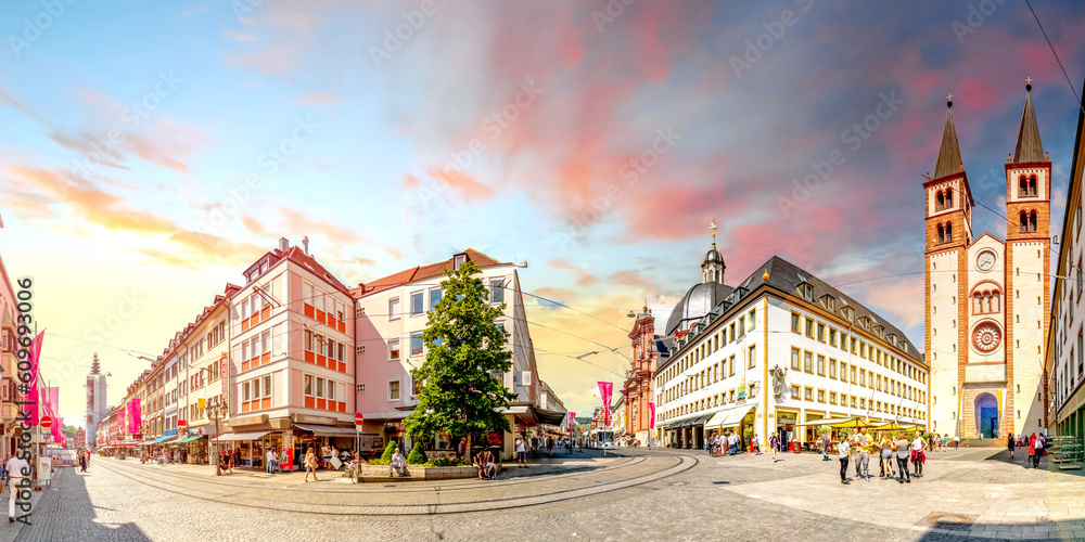 Obraz premium Kirche, Wuerzburg, Bayern, Deutschland 
