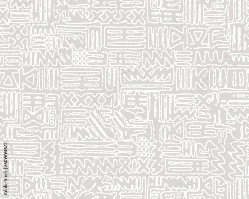 Hand drawn abstract seamless pattern, ethnic background, simple style - great for textiles, banners, wallpapers, wrapping - vector design