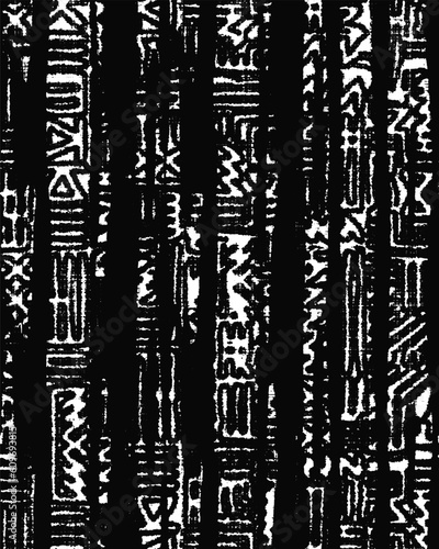 Tribal vector ornament. Seamless African pattern. Ethnic carpet style. Geometric mosaic on the tile Ancient interior.Modern rug. Geo print textile Cloth.Vector fabric Abstract digital printing linen