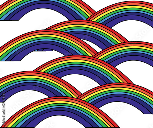 rainbow pride day symbol line vector illustration