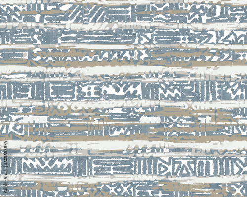 Tribal vector ornament. Seamless African pattern. Ethnic carpet style. Geometric mosaic on the tile Ancient interior.Modern rug. Geo print textile Cloth.Vector fabric Abstract digital printing linen