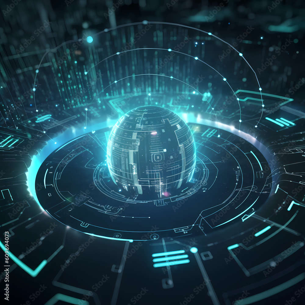 Data encryption and secure communication using futuristic technology, capturing the essence of confidentiality and cyber resilience Data encryption and secure communication using futuristic technology, capturing the essence of confidentiality and cyber resilience