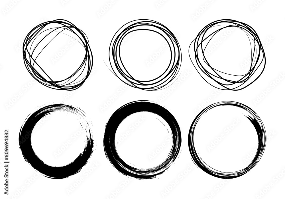 Super set of circles lines sketch hand drawn. Doodle circles for design elements, messages, notes labels. Super set of circles lines sketch hand drawn. Doodle circles for design elements, messages, notes labels.