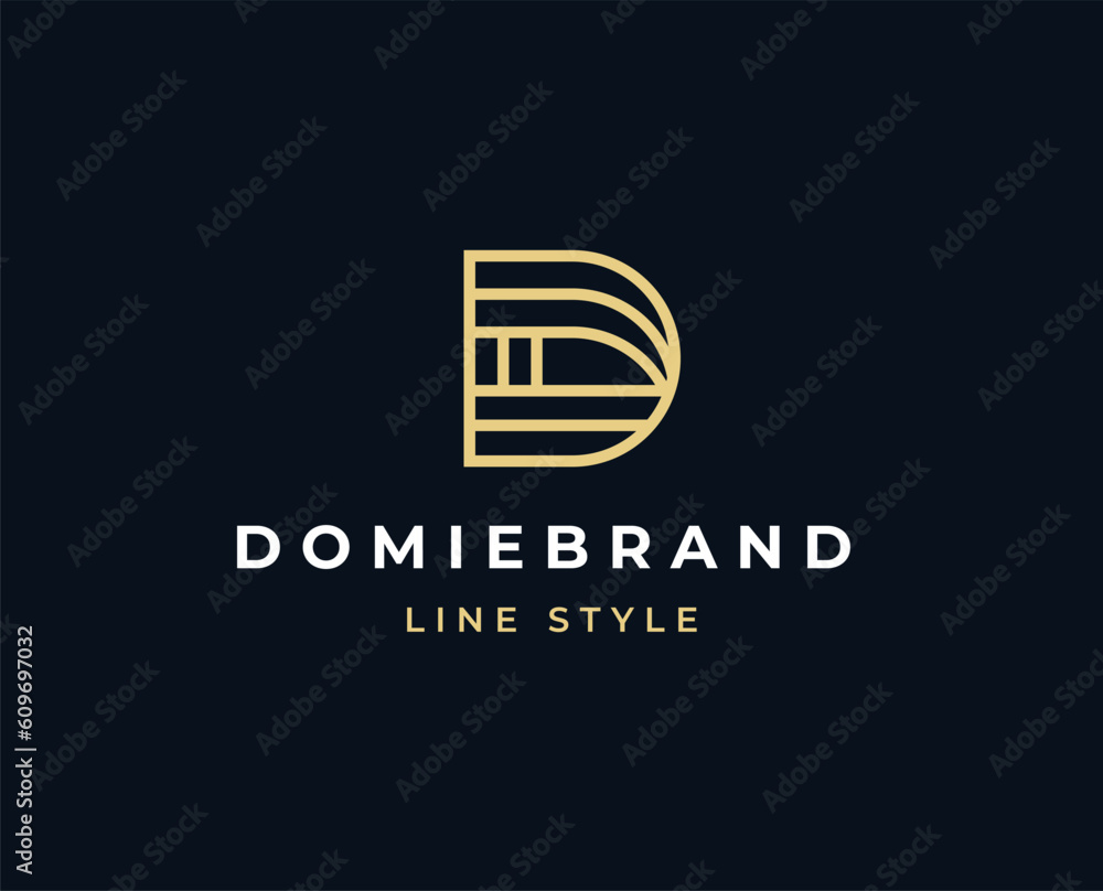 Simple D letter monogram logo design vector Simple D letter monogram logo design vector