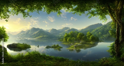 lake in mountains