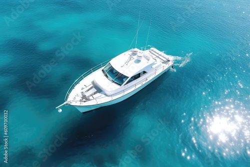 boat_is_in_sea_blue_clear © Alexander Mazzei 