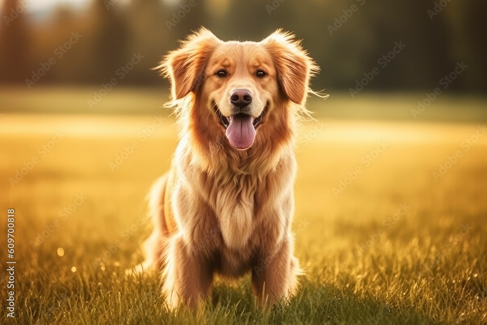 The Golden Retriever Dog Generative AI