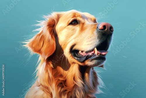 The Golden Retriever Dog Generative AI © Catrat